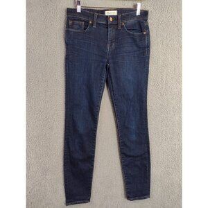 Madewell Jeans Skinny Skinny Mid Rise 27 Blue Dark Wash Ankle